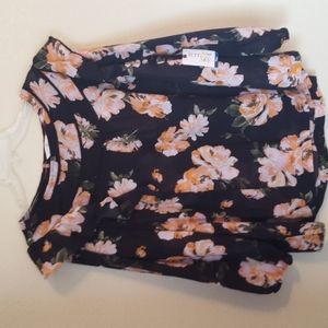 NWT Terra & Sky floral blouse top sz 2X